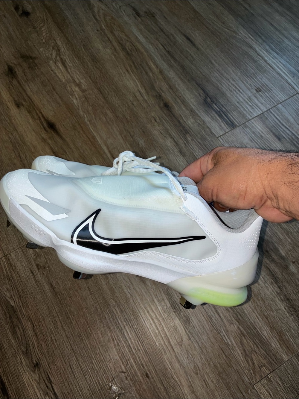 Nike Force Zoom Mike Trout Pro Metal Baseball Cleat White CZ5915-100 Men Sz 11